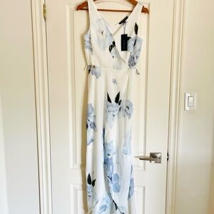 Dynamite Blue Sleeveless V-Neck Maxi Sundress